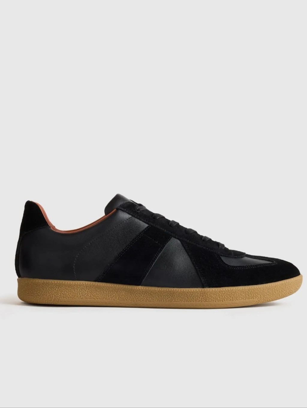 Quince Italian Leather & Suede Lifestyle Trainer - Black